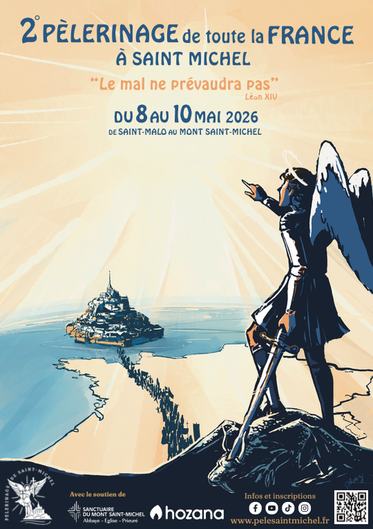 Affiche pèlerinage Mont Saint-Michel mai 2026.